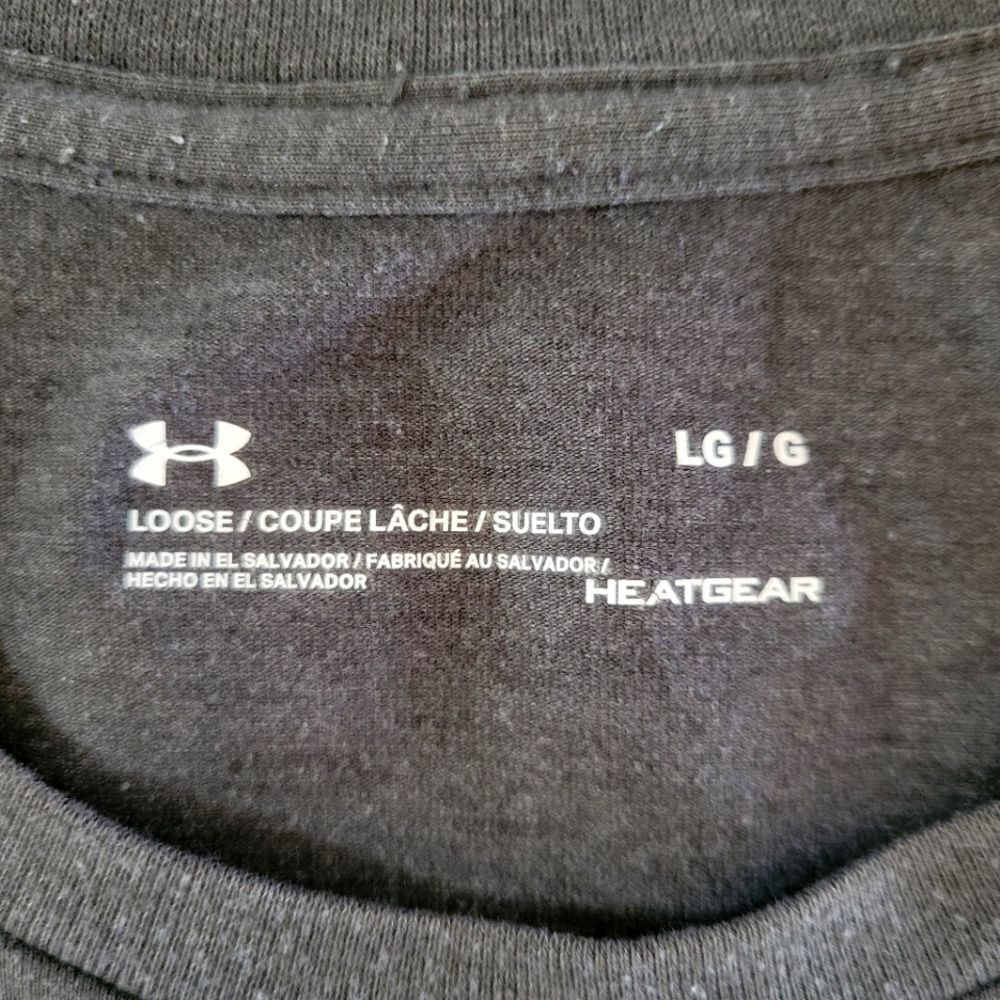 Under Armour Men's Gray Patriotic Heatgear Loose Fit Short Sleeve Tee - Picture 3 of 13